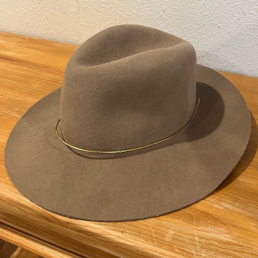 Janessa Leone Wool Hat with Metal Band